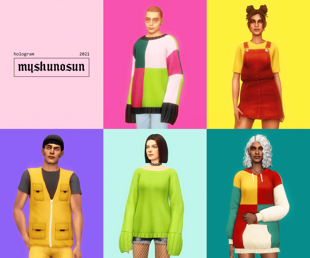 Hologram Sims 4 CC Clothes Pack