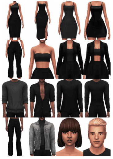 Sims 4 CC Clothes Pack Collab