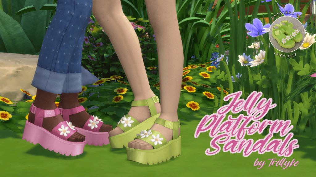 Sims 4 Jelly Platform Sandals