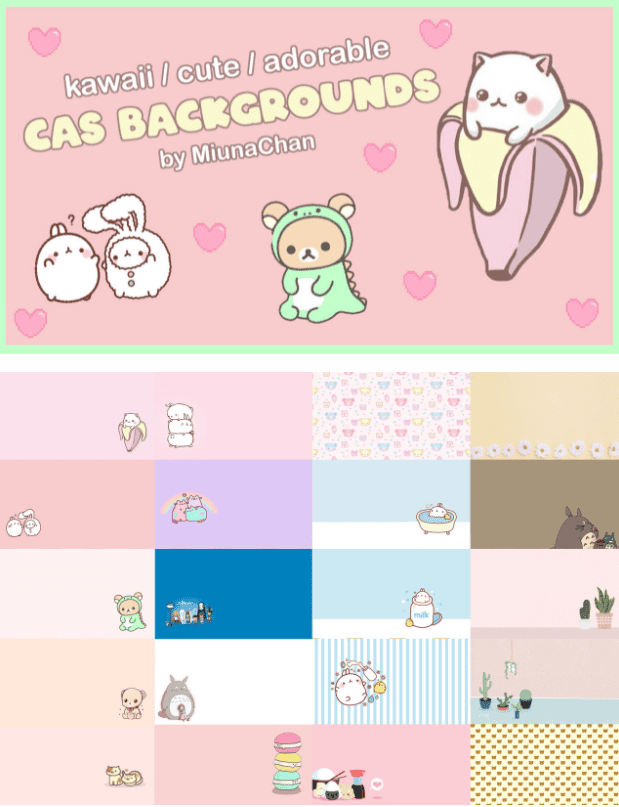 Sims 4 Kawaii CAS Backgrounds