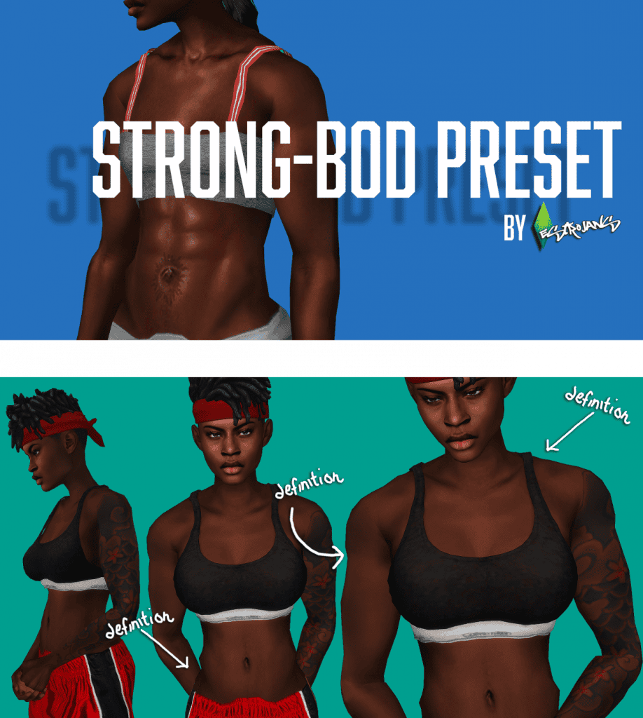 Sims 4 Strong Body Preset