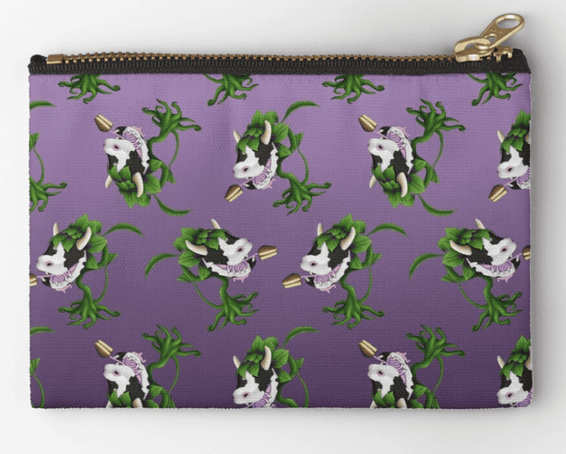 Cowplant Zipper Pouch