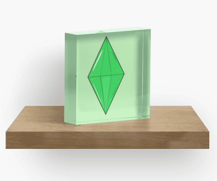 The Sims Plumbob Acrylic Block for Desk