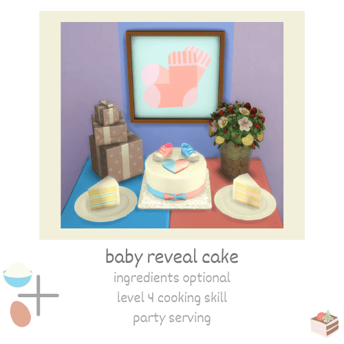 Sims 4 Gender Reveal Cake