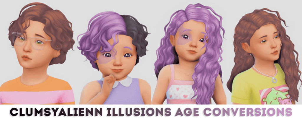 Sims 4 Kids CC Curly Hair