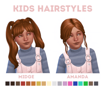 Sims 4 Kids CC Hairstyles