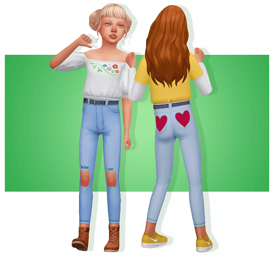 Sims 4 Kids CC Jeans