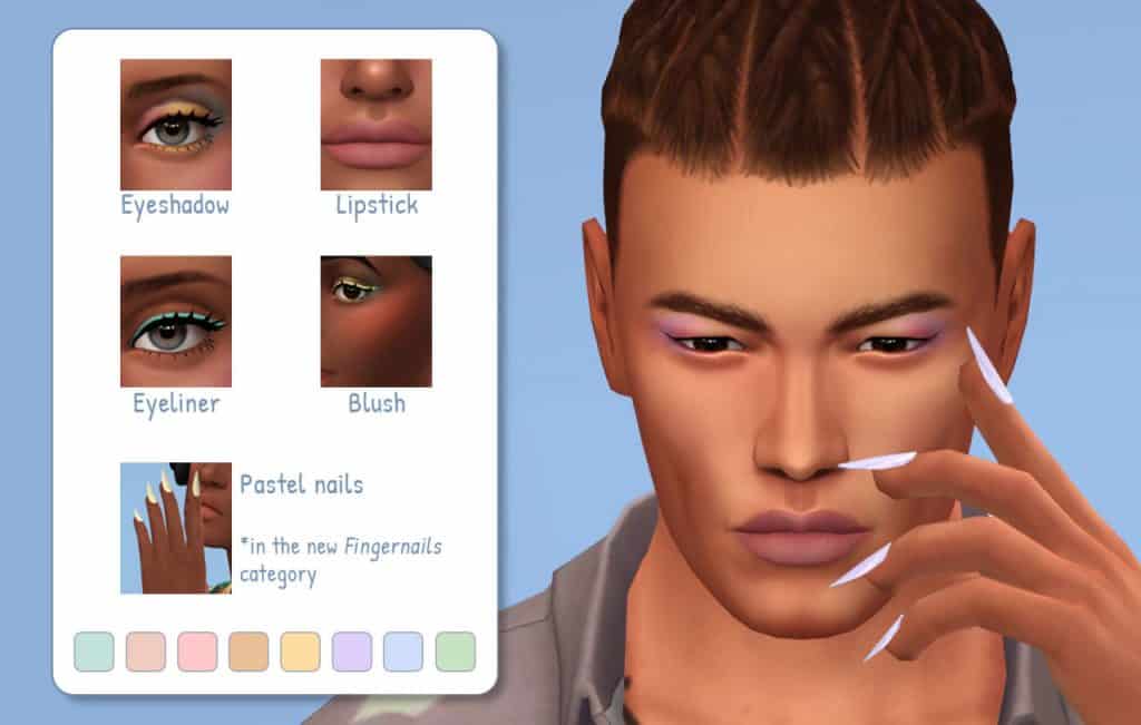 Sims 4 Pastel Nails Collection