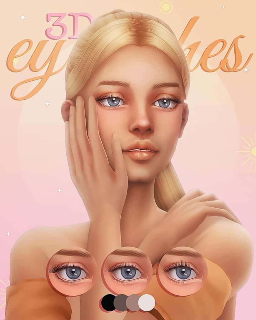 Sims 4 Fox Eye 3D Lashes