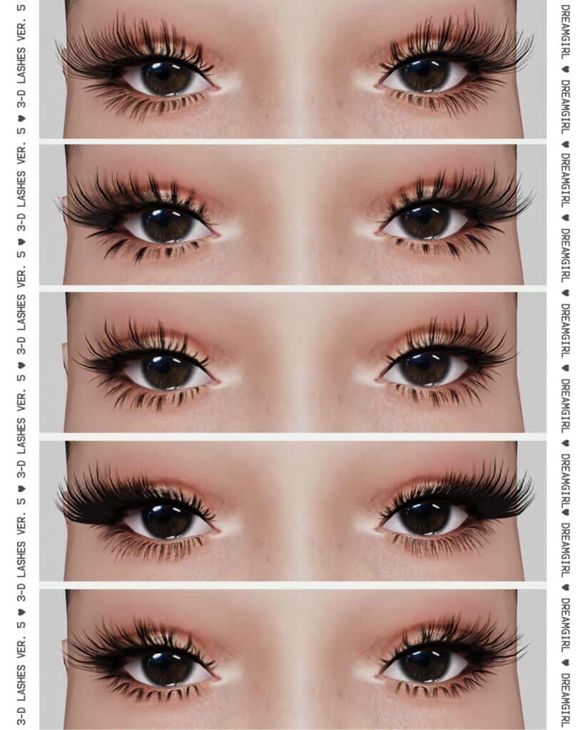 Sims 4 3D Eyelashes Ver 5