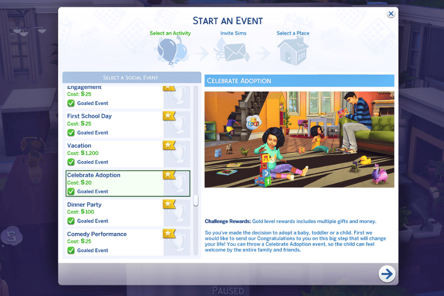 Sims 4 Celebrate Adoption Event Mod