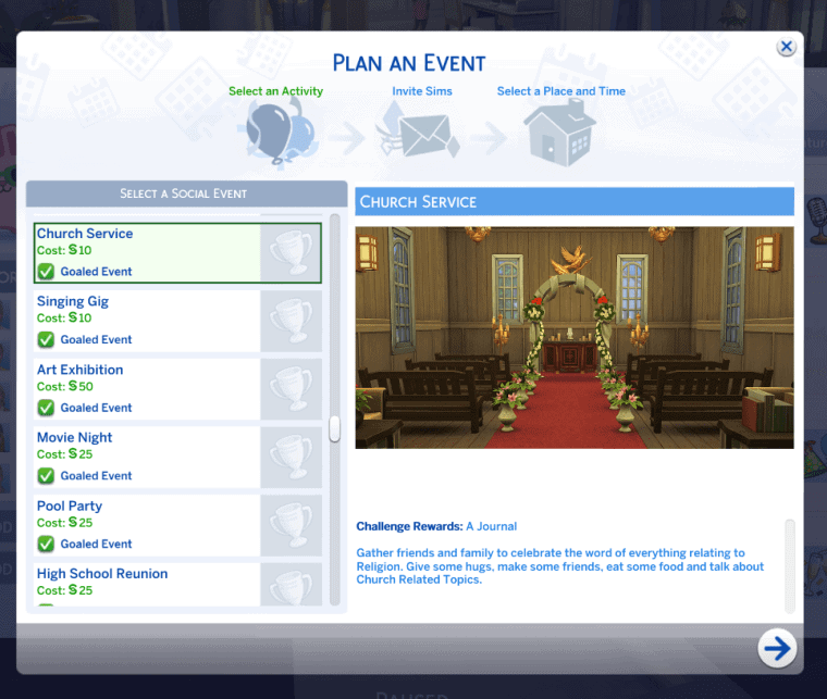 Sims 4 Church Event Mod