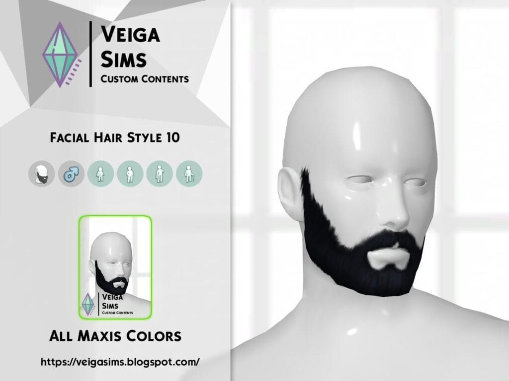 Sims 4 Facial Hair CC