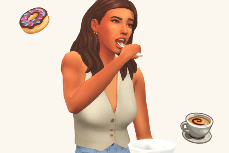 Delicious virtual donut and coffee add-ons for Sims 4, must have mods, food customization, gaming accessories for enhanced gameplay.