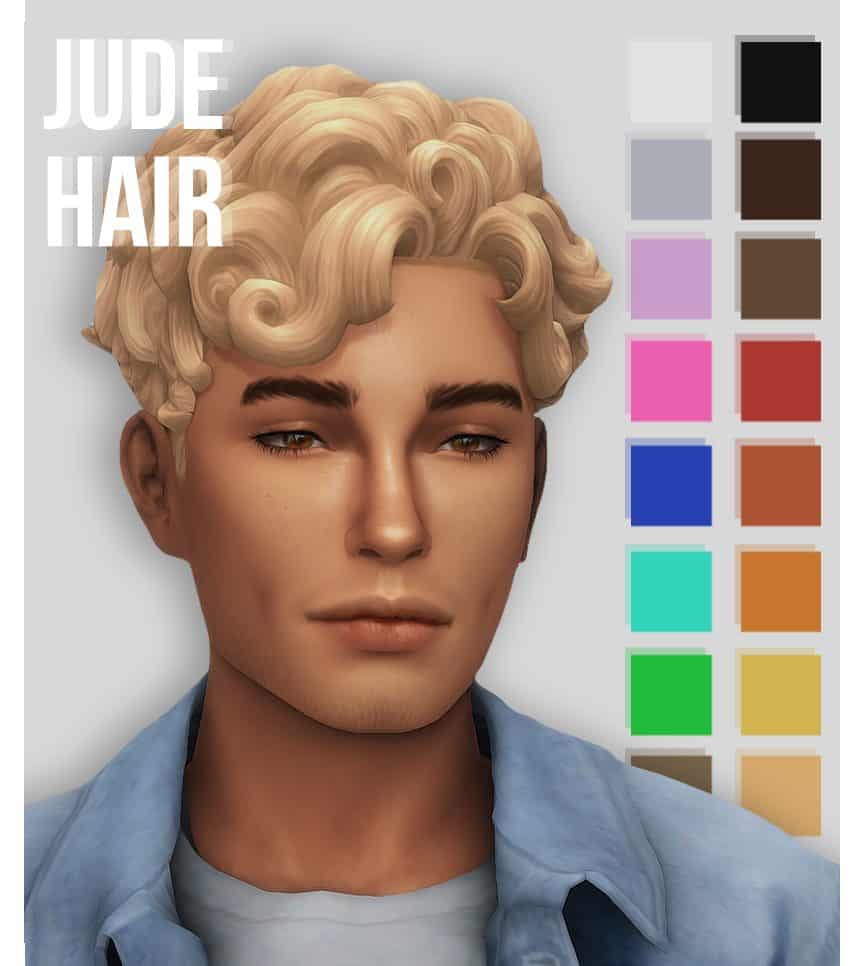 Sims 4 Male Curly Hair CC