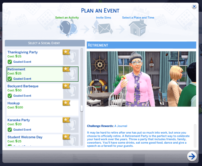 Sims 4 Retirement Party Event Mod
