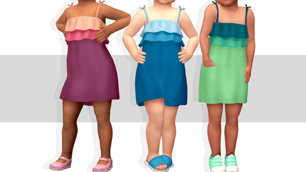Sims 4 Toddler CC Ruffle Dress