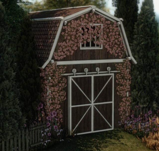 Rustic Cottagecore CC Animal Shed