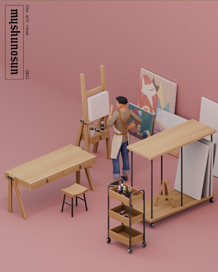 Art Room Sims 4 CC Pack