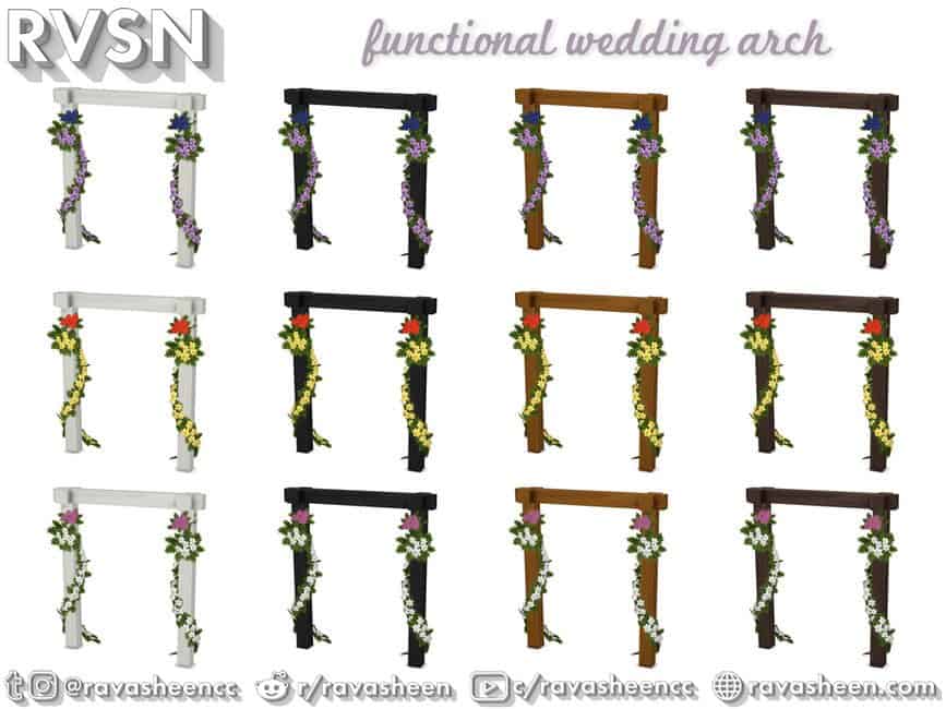 Sims 4 CC Wedding Arches
