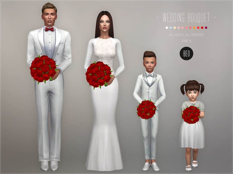 Sims 4 CC Wedding Bouquet