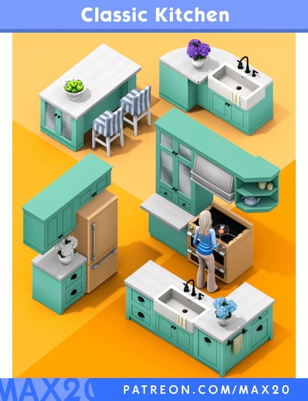 Sims 4 Kitchen CC Pack