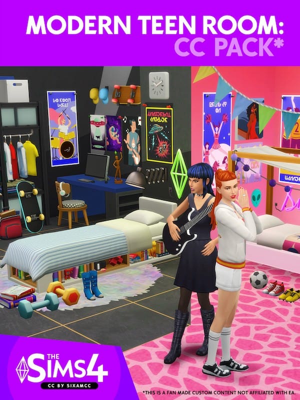 Modern Sims 4 Teen CC Pack