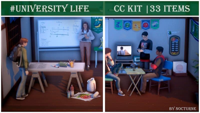 University Sims 4 CC Pack