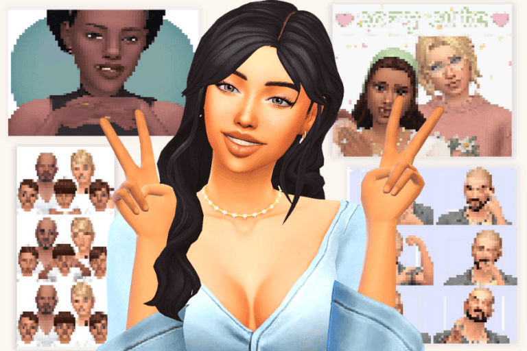 Happy Teens Teenage Sim Character with Peace Sign for Must Have Mods.