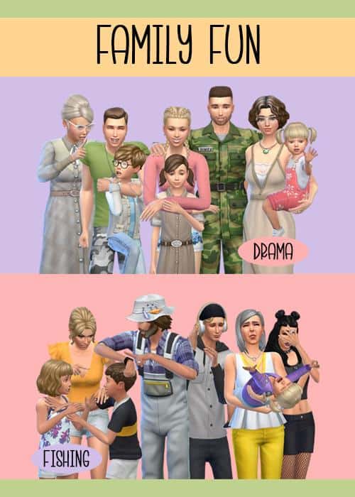 Family of 8 Sims 4 Gallery Poses