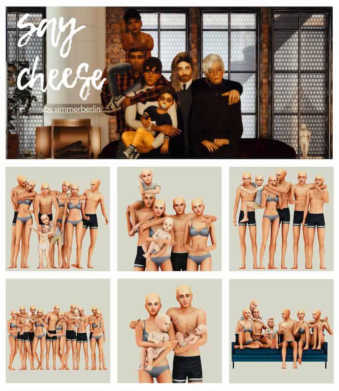 Say Cheese Sims 4 Family Poses