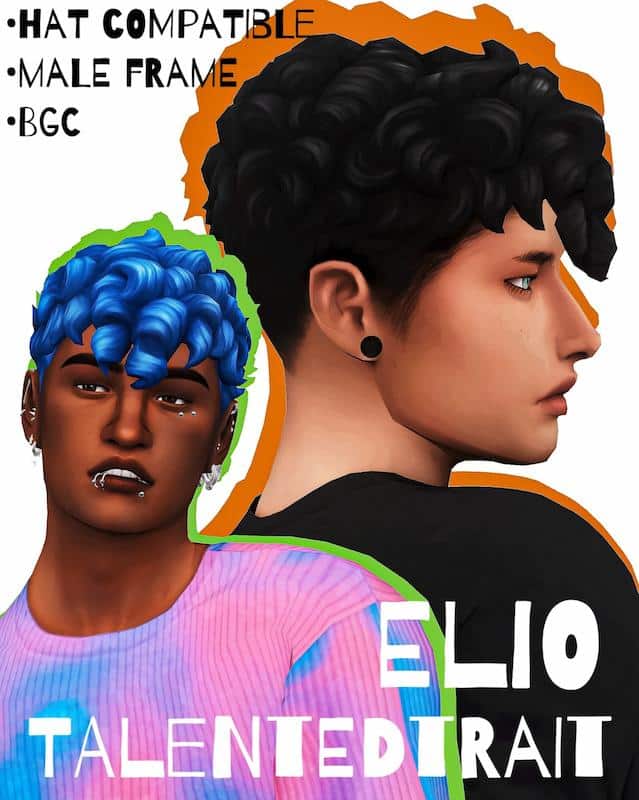 Sims 4 Cool Curly Male Hair