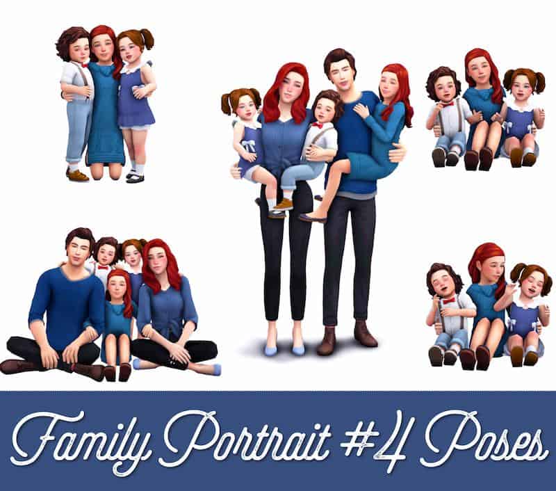 Family Group Poses for Sims 4