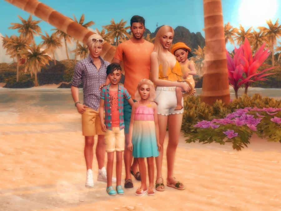 Sims 4 Family of 6 Pose