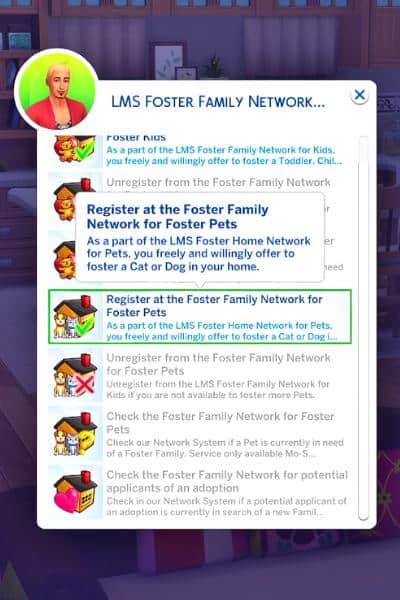 Foster Pets Mod for Sims 4