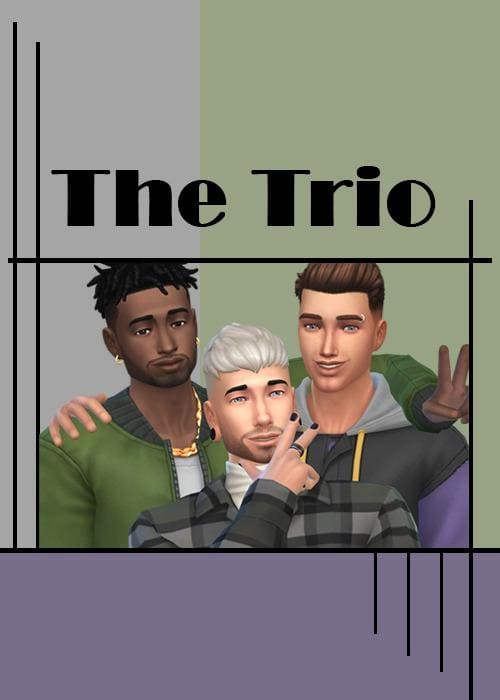Group Gallery Pose for Male Sims