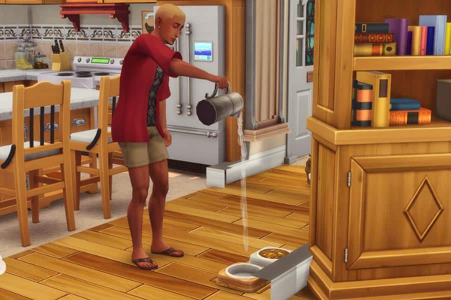 Functional Pet Water Bowls for Sims 4