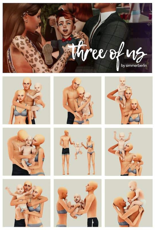Sims 4 Family of 3 Poses