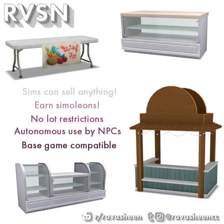 Market Science Sims 4 Retail Stands