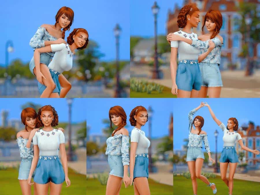 Sims 4 Sisters Pose Pack