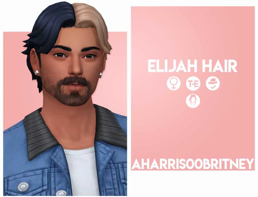Sims 4 Two Tone Hair CC for Males