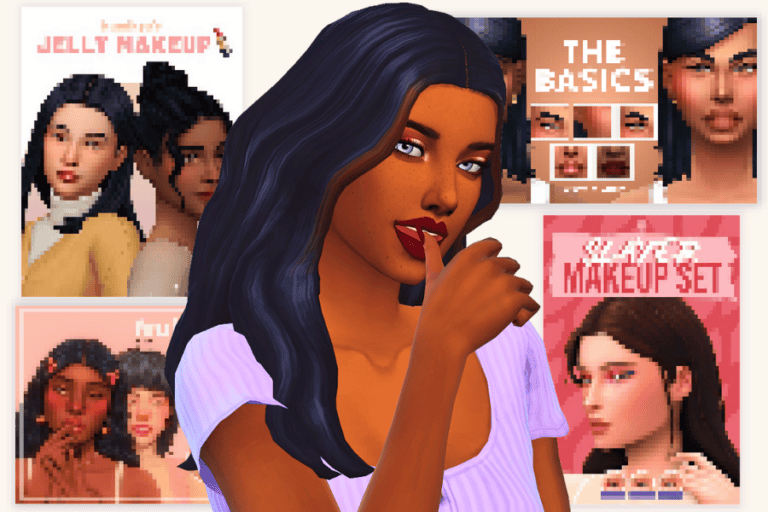 Jelly makeup and beauty mods for The Sims 4, offering vibrant and customizable facial features, skin tones, and makeup sets for diverse character customization, optimized for Sims modding enthusiasts.