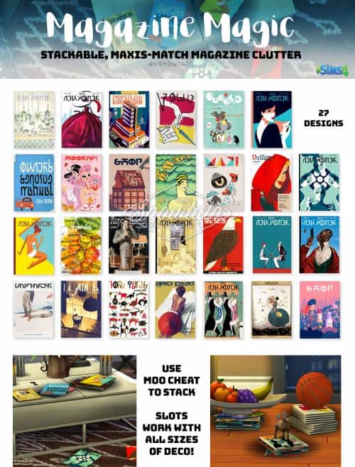 Maxis Match Stackable Magazine Clutter