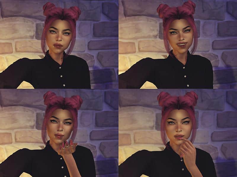 Cute Selfie Override Poses for Sims 4