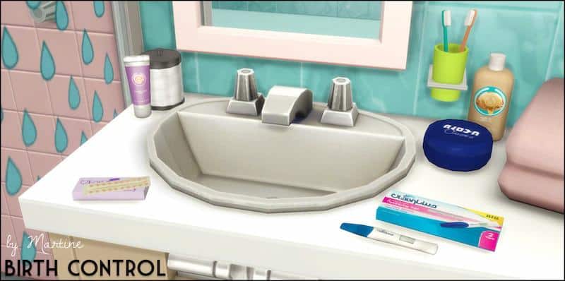 Pregnancy Test & Birth Control Clutter