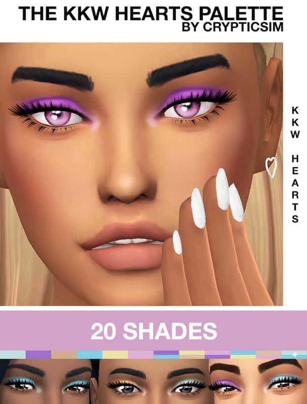 Sims 4 KKW Hearts Eyeshadow Palette