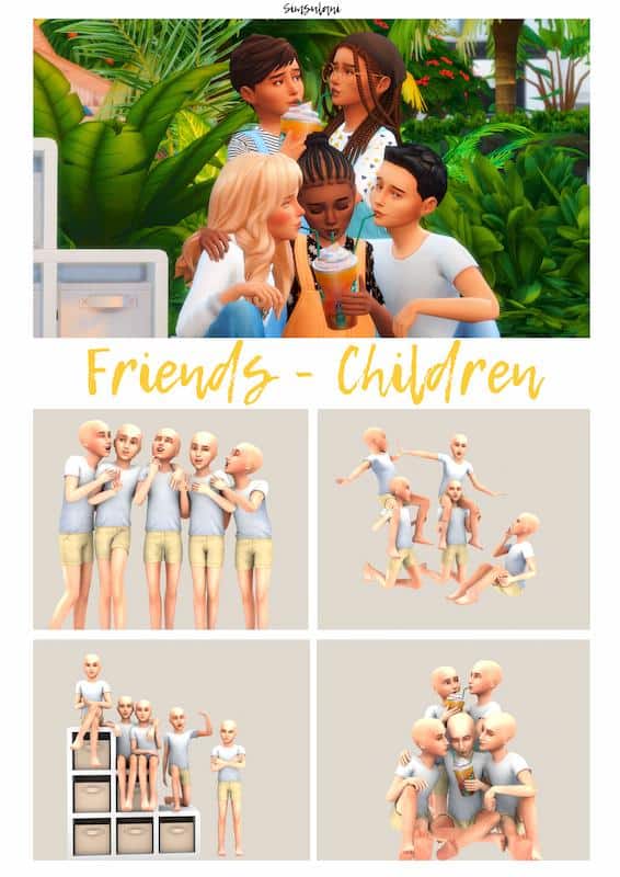 Sims 4 Kids Group Poses