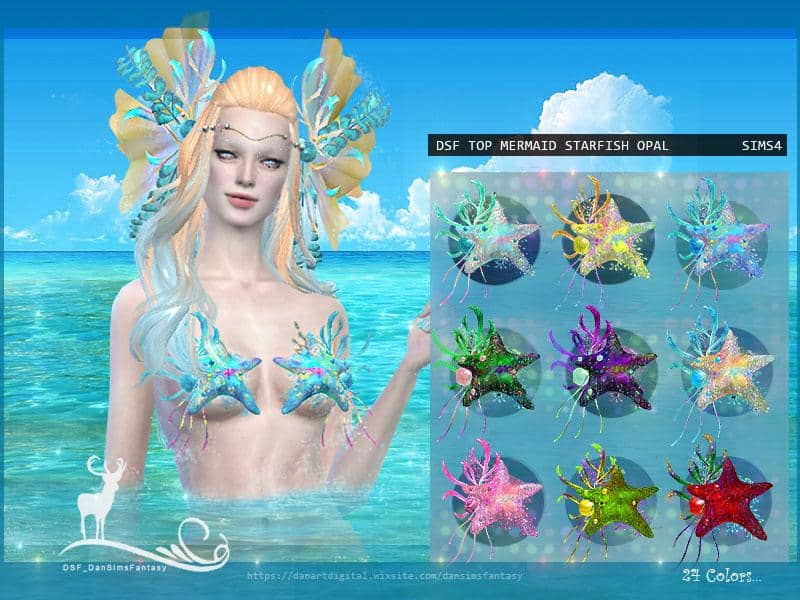 Sims 4 Mermaid Starfish Top