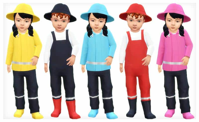 Rainy Days Sims 4 Toddler CC Pack