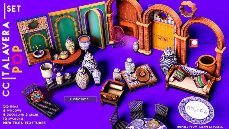 Talvera Pop Sims 4 Build CC Pack